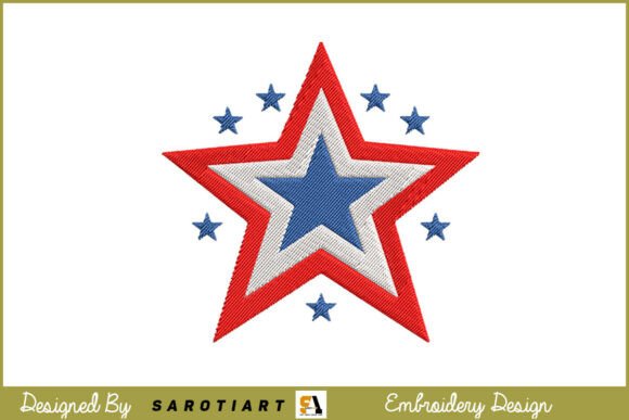 4th of July Patriotic Star Embroidery Review