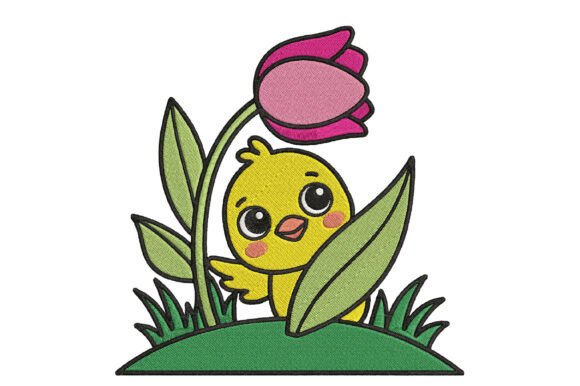 Baby Chick with Flower Embroidery Design Review