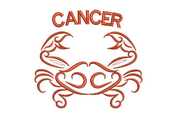 Cancer Zodiac Embroidery Design for Etsy Sellers
