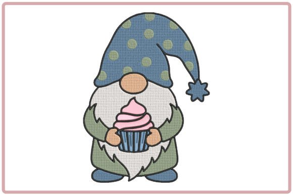 Funny Cupcake Gnome Embroidery Design Review
