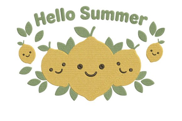 Hello Summer Lemon Embroidery Design Review