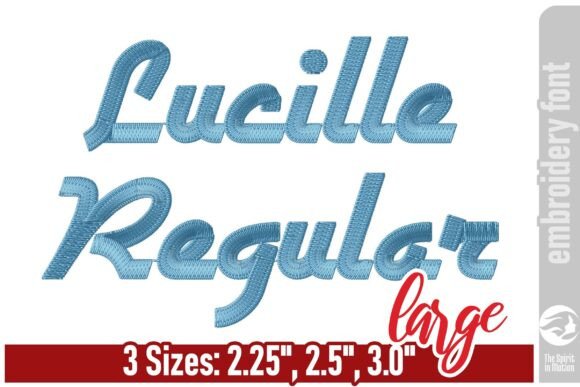 Lucille Regular Embroidery Font - Large for Holiday Collections
