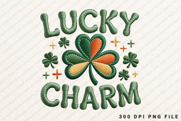 Lucky Charm Embroidery PNG, St Patrick s