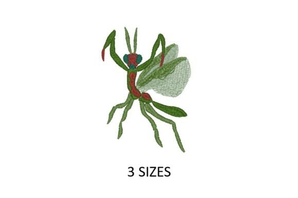 Mantis Embroidery Design for Seasonal Holiday Projects