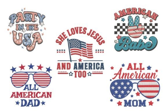 Patriotic Family USA Embroidery Design Review