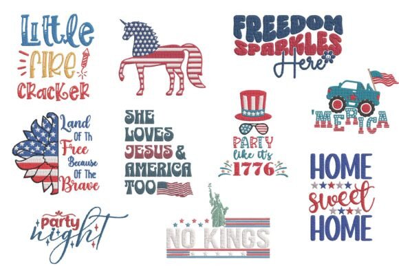 Patriotic USA Quotes Embroidery Bundle Review