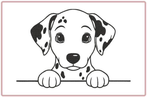 Peeking Dalmatian Dog Embroidery Design Review